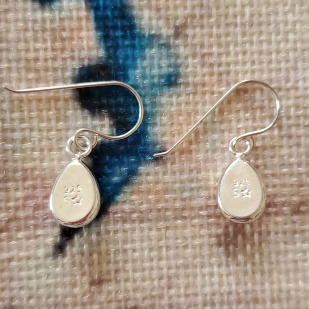 Sterling Silver and Coral .925 Necklace and Earrings Set - Picture 12 of 16